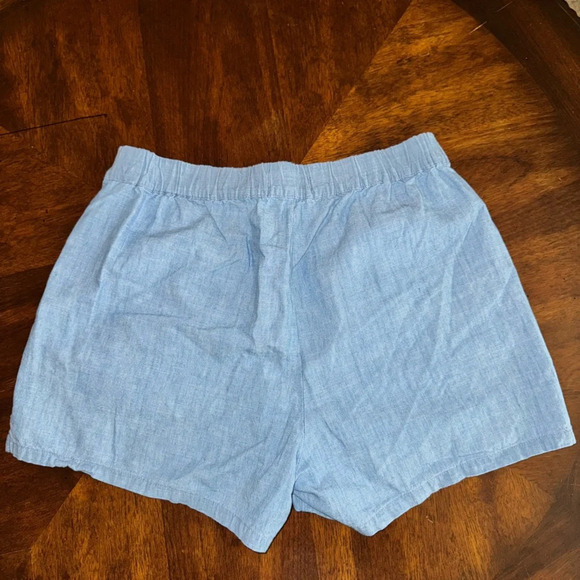 Madewell Women's Chambray Pull-On Shorts High Rise Light Blue Size Small - Picture 2 of 12